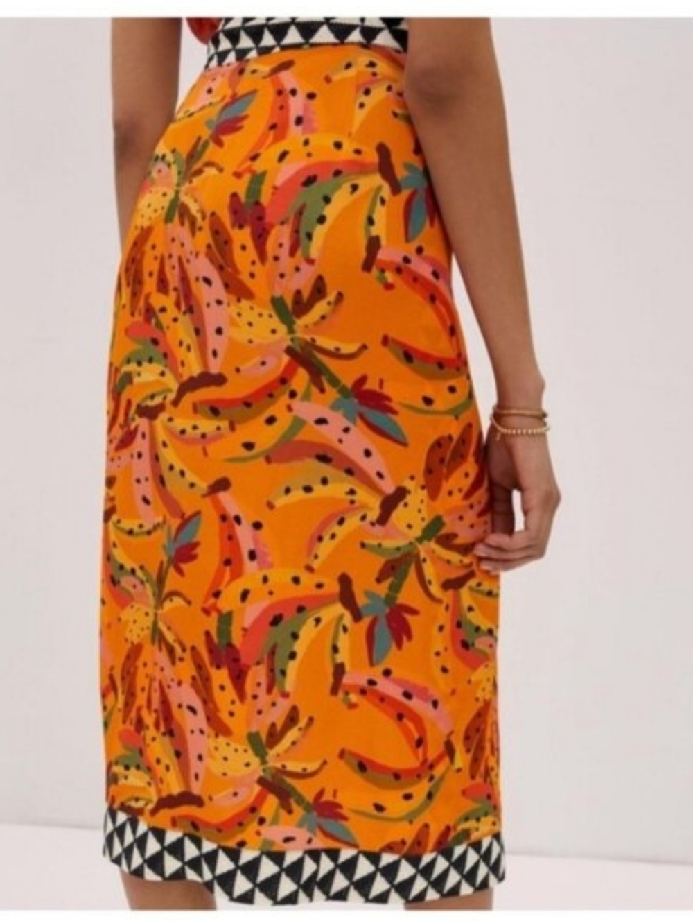 FARM Rio Multicolor Floral & Geometric Print Vacation Boho Resortwear Skirt - Picture 3 of 10